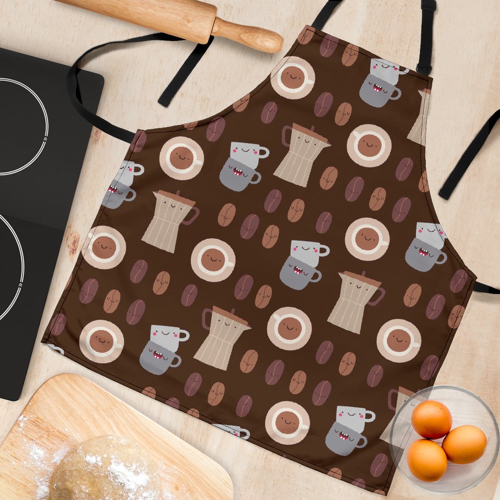 Cute Coffee Pattern Print Women's Apron-grizzshop