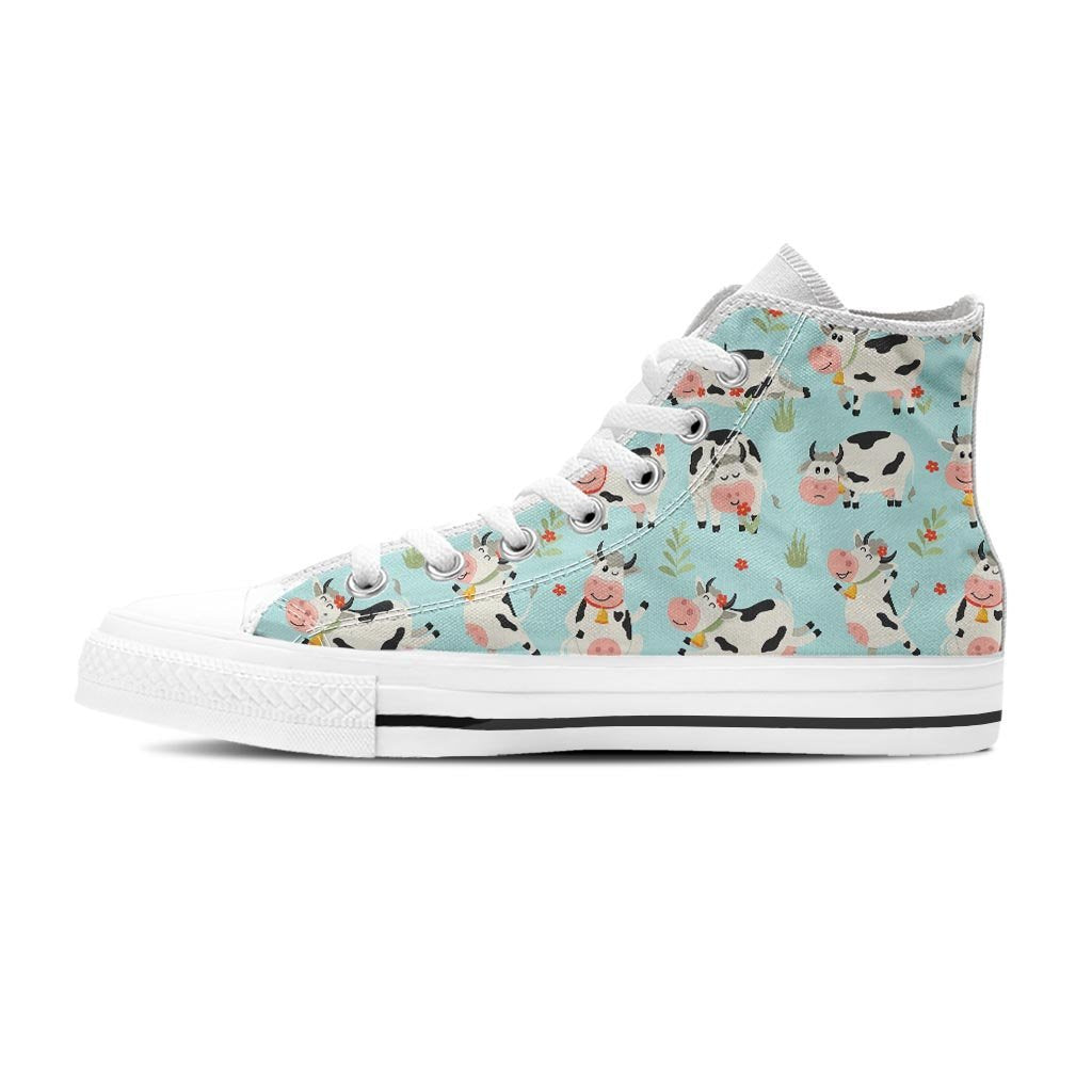 Cute Cow Print Women's High Top Shoes-grizzshop