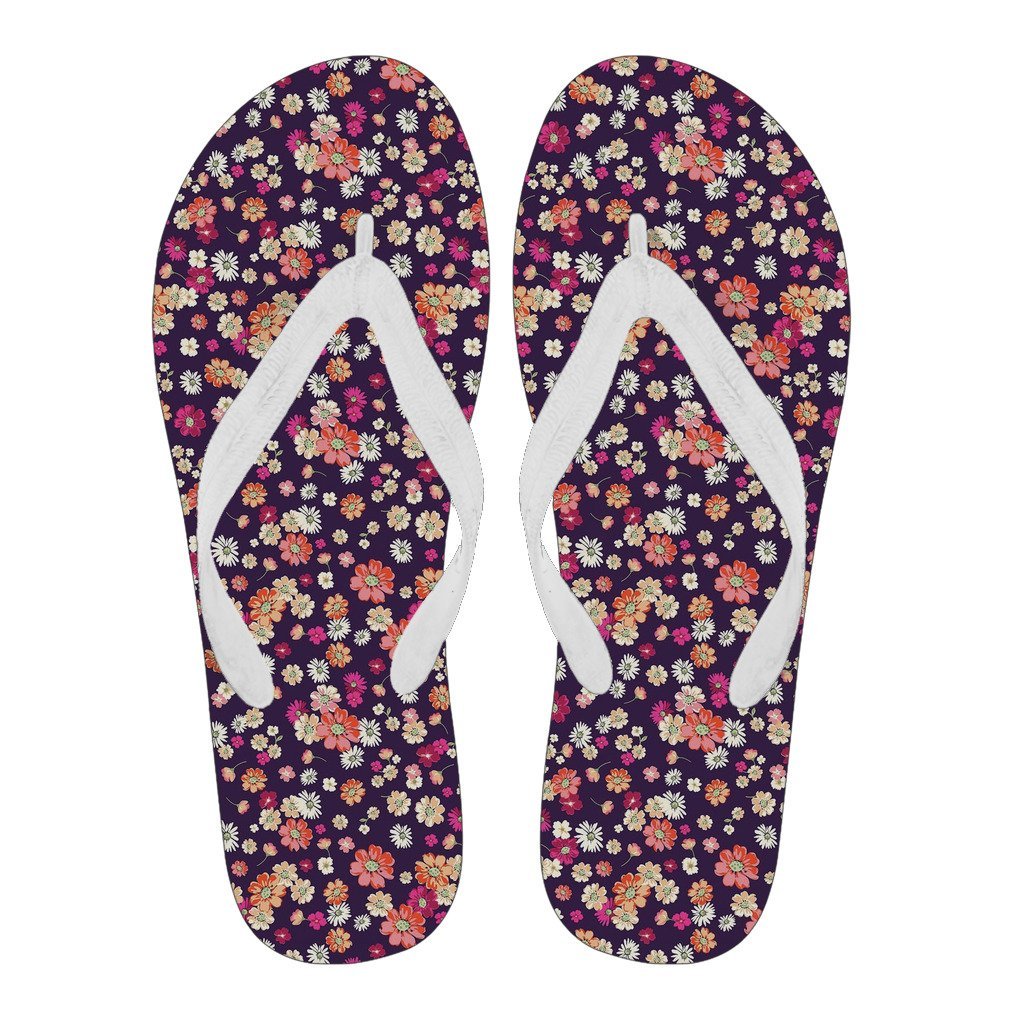 Cute Daisy Colorful Pattern Print Men & Women Flip Flops-grizzshop