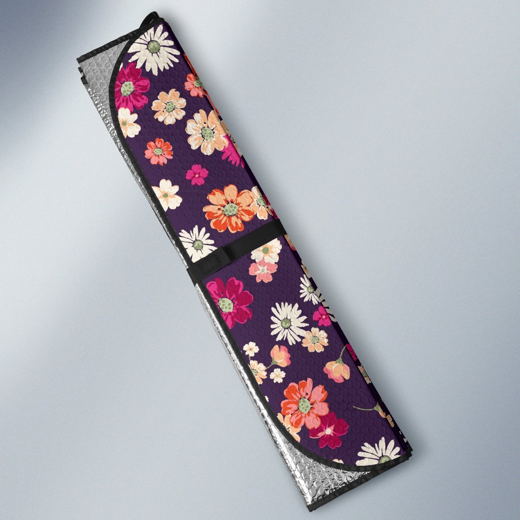 Cute Daisy ColorfulPattern Print Car Sun Shade-grizzshop