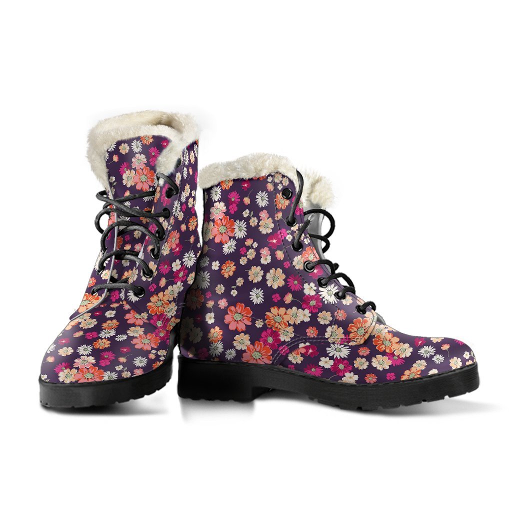 Cute Daisy ColorfulPattern Print Comfy Winter Boots-grizzshop