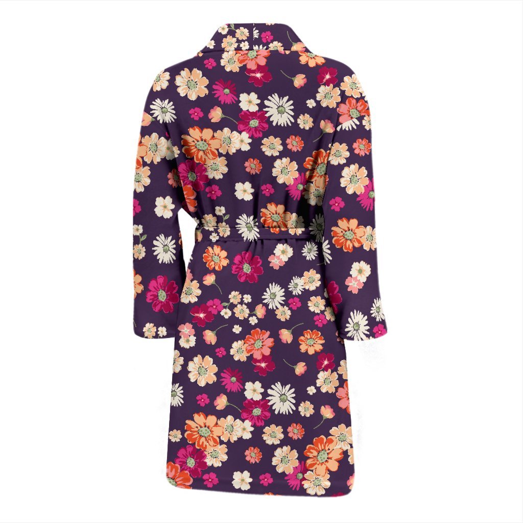 Cute Daisy ColorfulPattern Print Men Long Robe-grizzshop