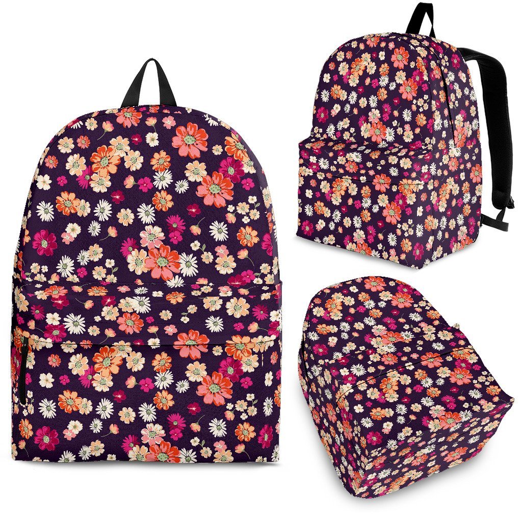 Cute Daisy ColorfulPattern Print Premium Backpack-grizzshop