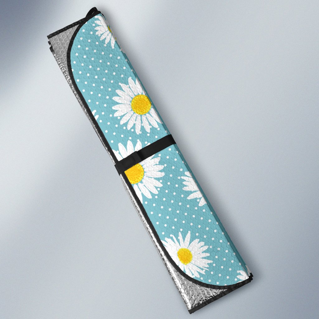 Cute Daisy Polkadot Pattern Print Car Sun Shade-grizzshop