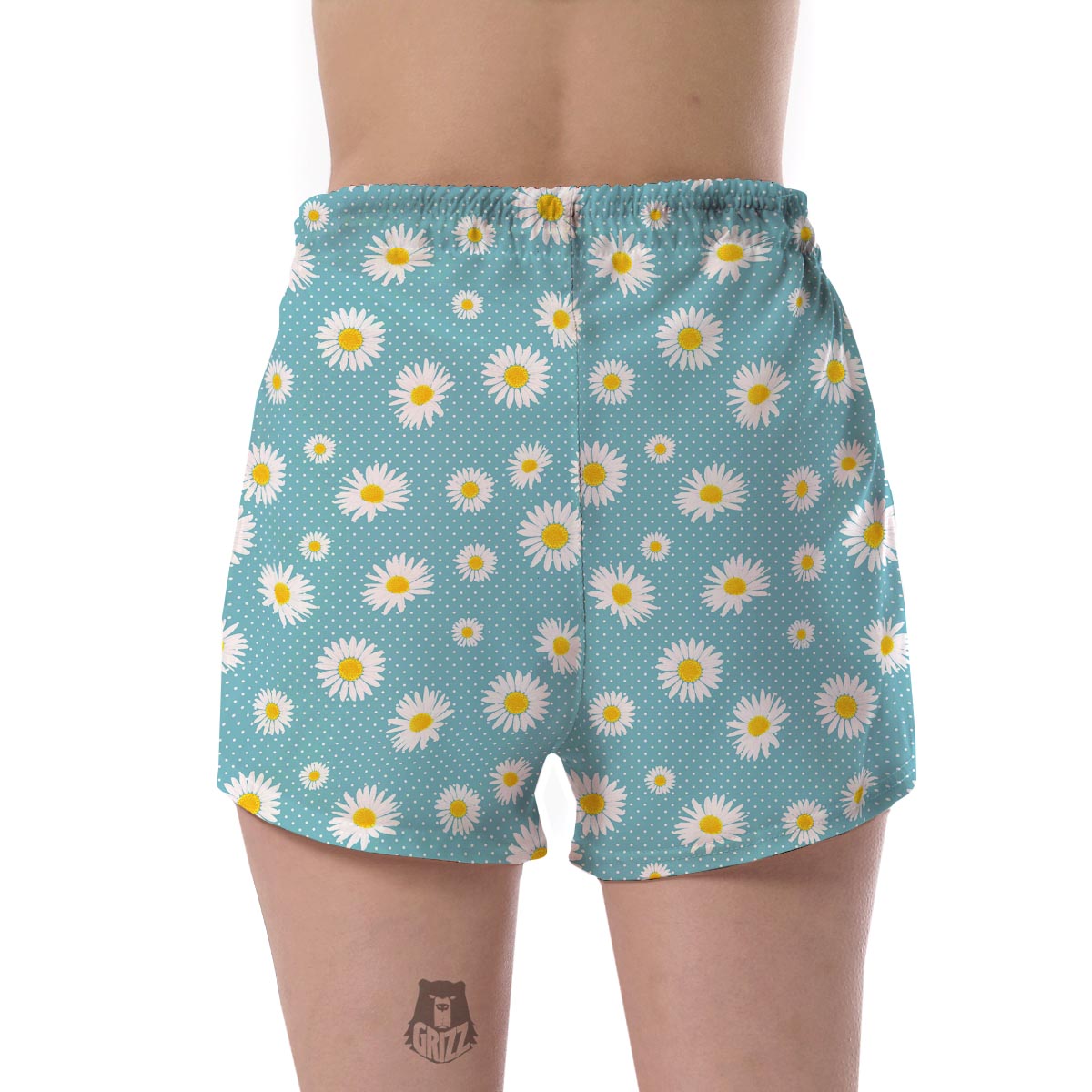 Cute Daisy Polkadot Pattern Print Women's Shorts-grizzshop