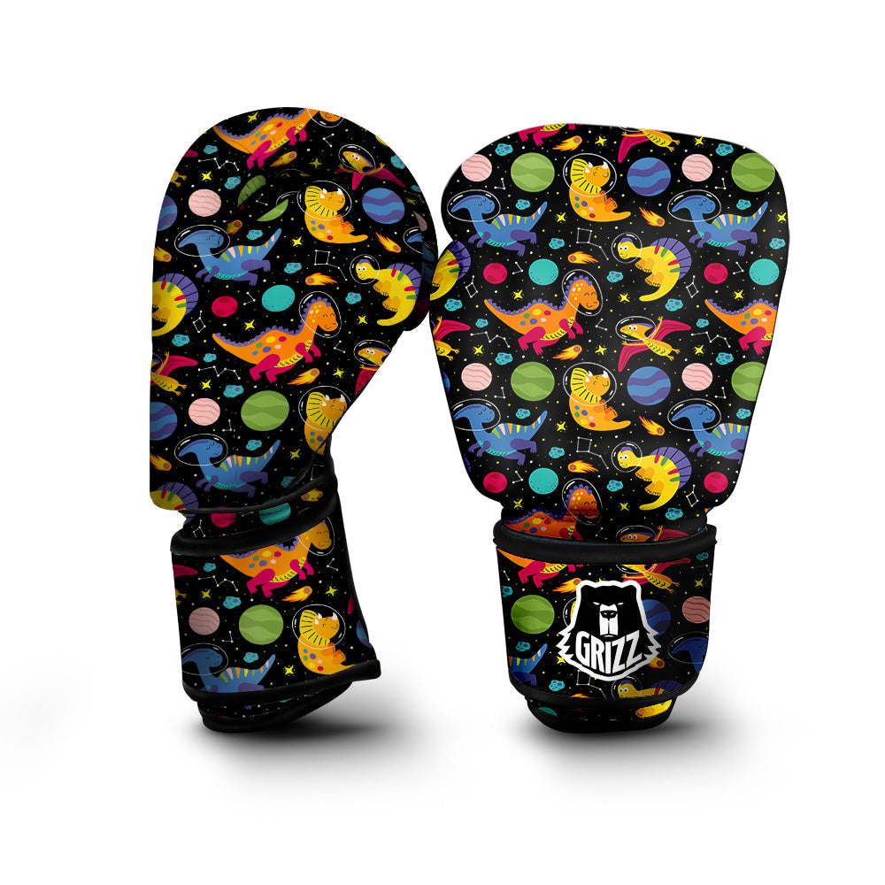 Cute Dinosaurs In Space Print Pattern Boxing Gloves-grizzshop