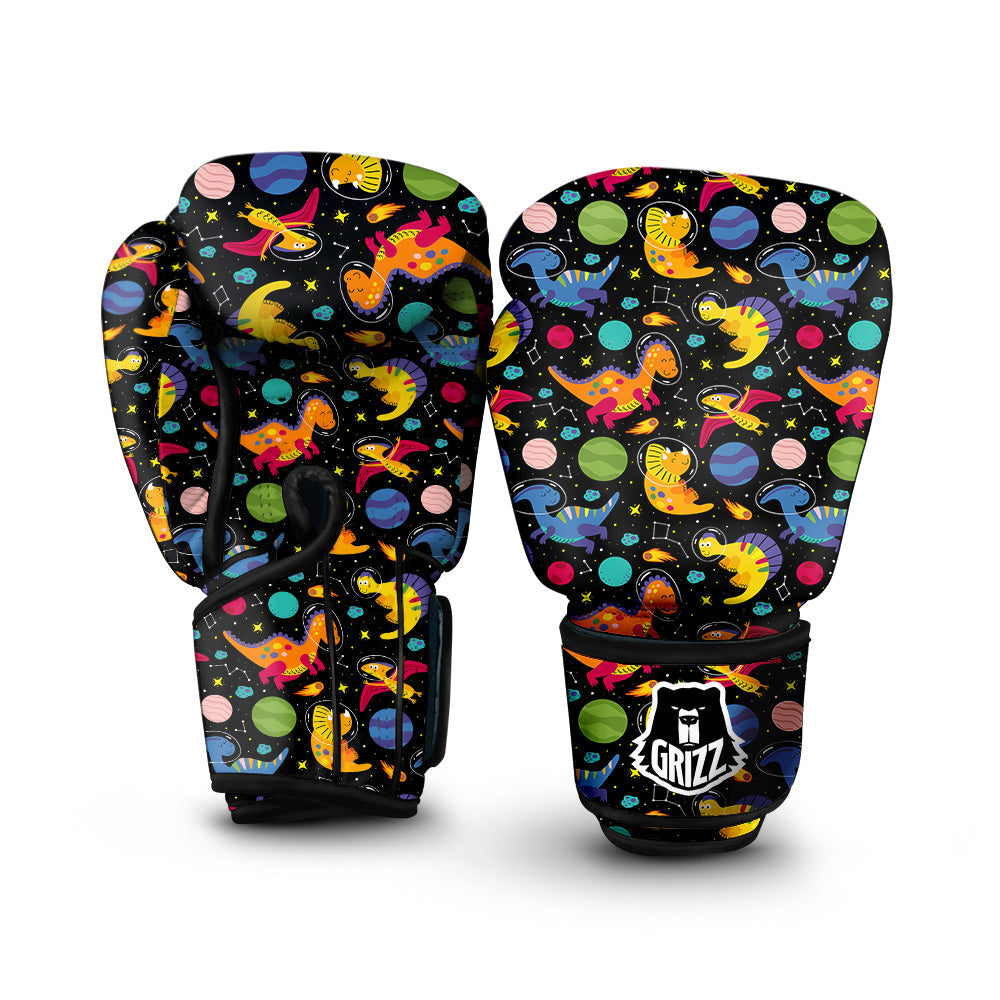 Cute Dinosaurs In Space Print Pattern Boxing Gloves-grizzshop