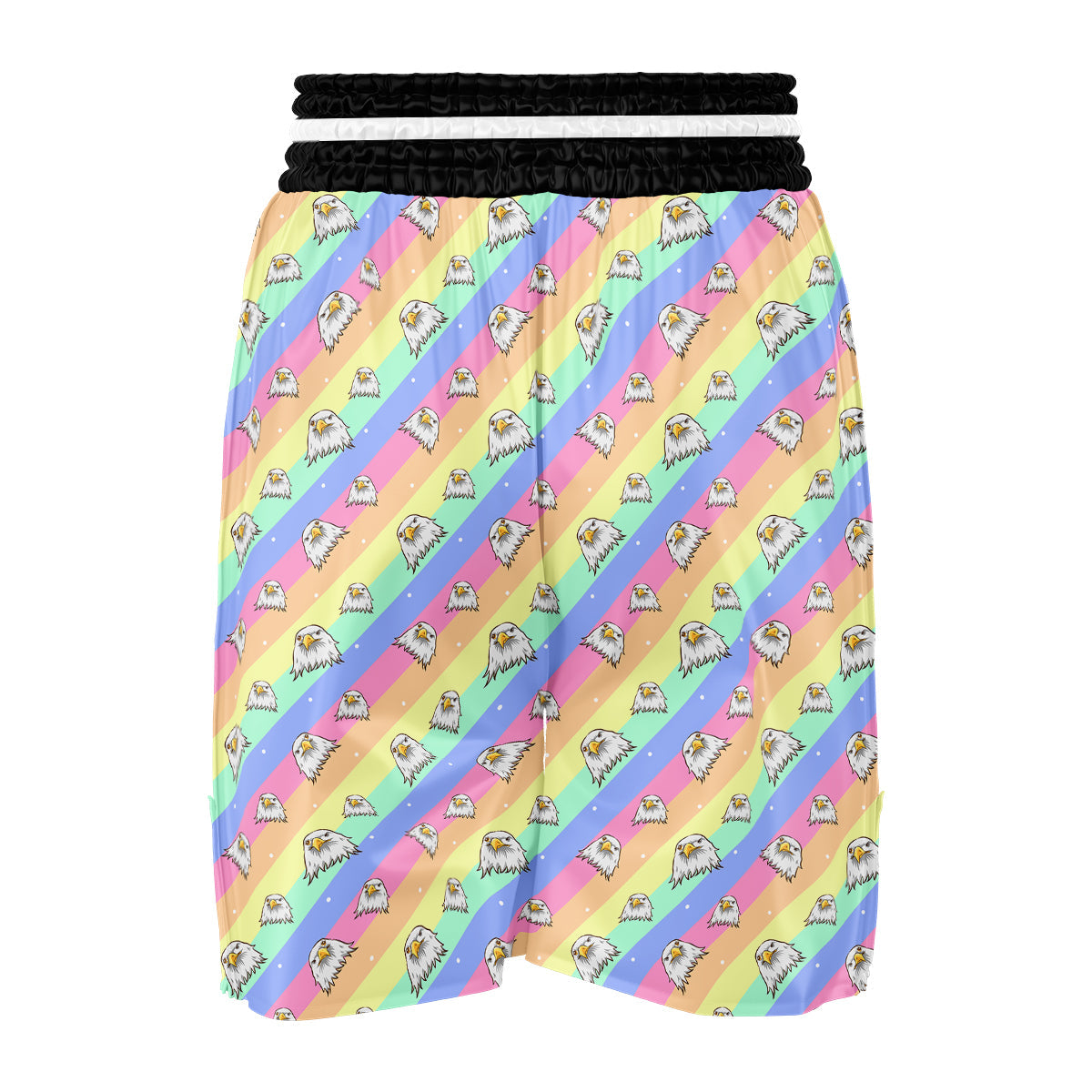 Cute Eagle Rainbow Print Pattern Boxing Shorts-grizzshop