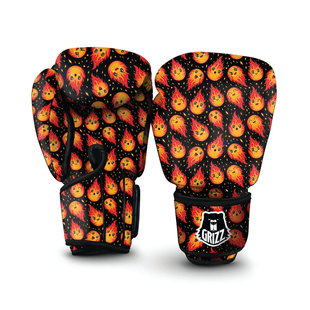Cute Fire Cartoons Print Pattern Boxing Gloves-grizzshop