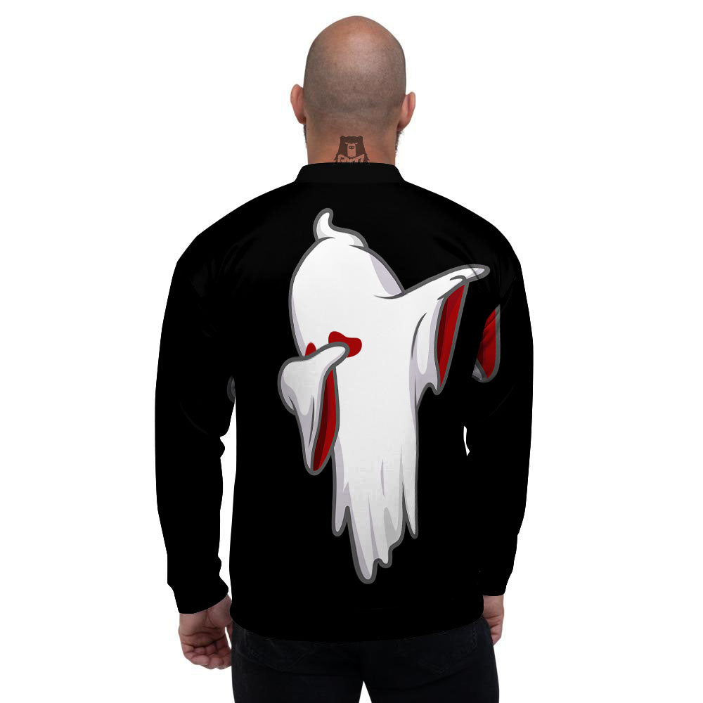 Cute Ghost Dap Print Men's Bomber Jacket-grizzshop
