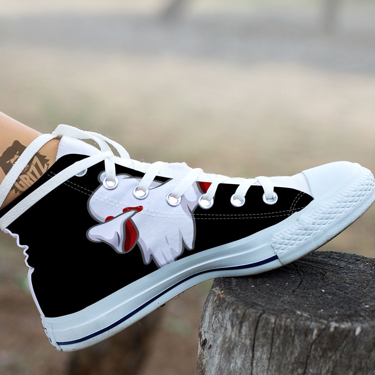 Cute Ghost Dap Print White High Top Shoes-grizzshop