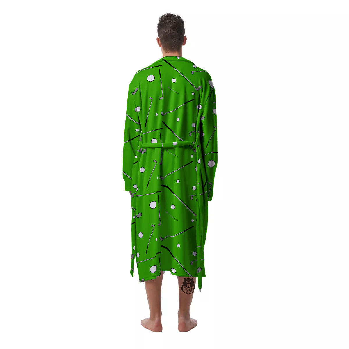 Cute Golf Print Pattern Men's Robe-grizzshop
