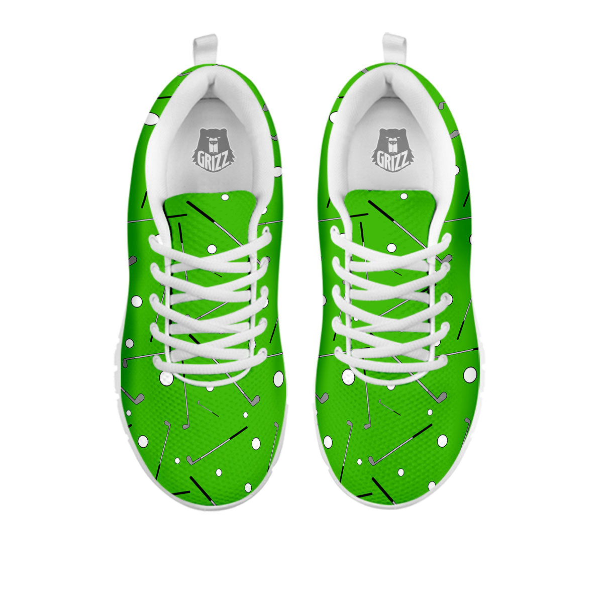 Cute Golf Print Pattern White Sneaker-grizzshop