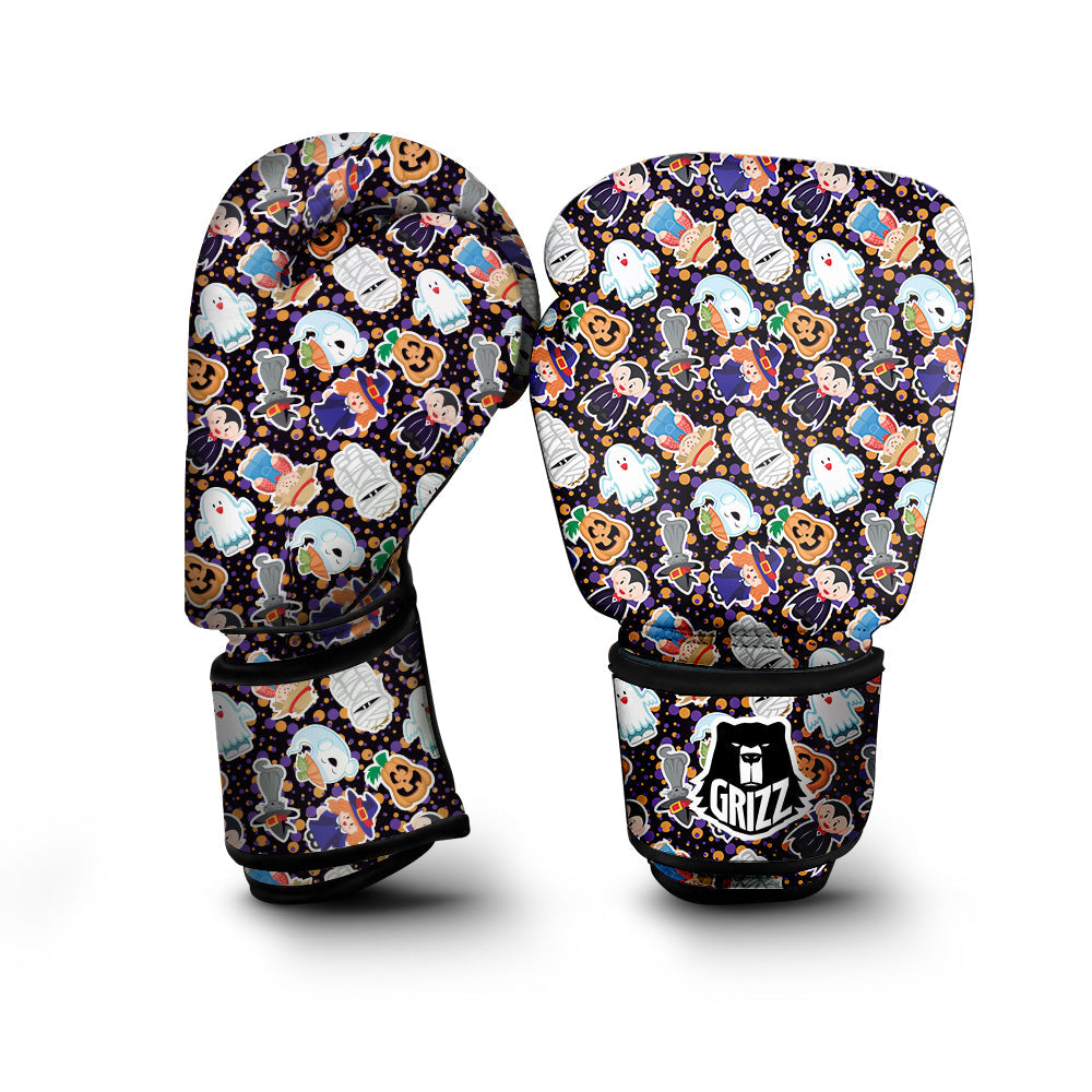 Cute Halloween Print Pattern Boxing Gloves-grizzshop