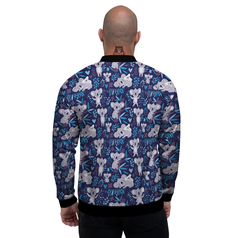 Cute Koala Print Pattern Men's Bomber Jacket-grizzshop