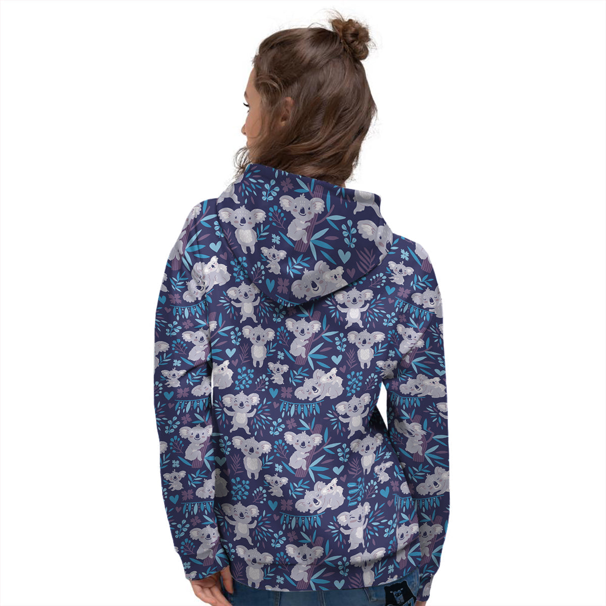 Cute Koala Print Pattern Women's Hoodie-grizzshop