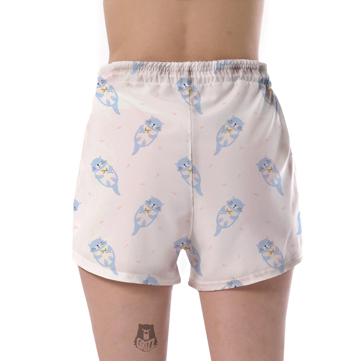 Cute Otter Pattern Print Women's Shorts-grizzshop