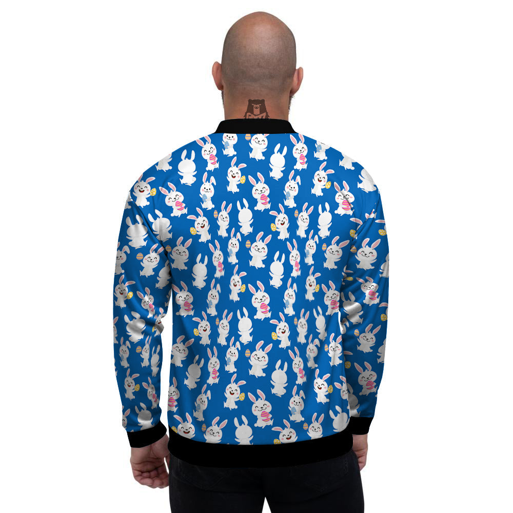 Cute Rabbit Print Pattern Men's Bomber Jacket-grizzshop