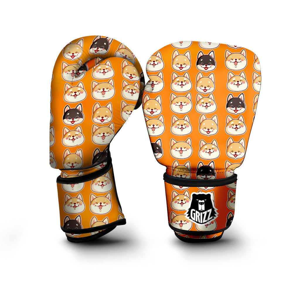 Cute Siberian And Cute Shiba Print Pattern Boxing Gloves-grizzshop