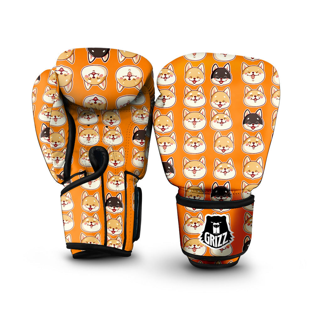 Cute Siberian And Cute Shiba Print Pattern Boxing Gloves-grizzshop