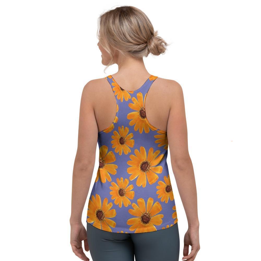 Cute Sunflower Women's Racerback Tank Top-grizzshop