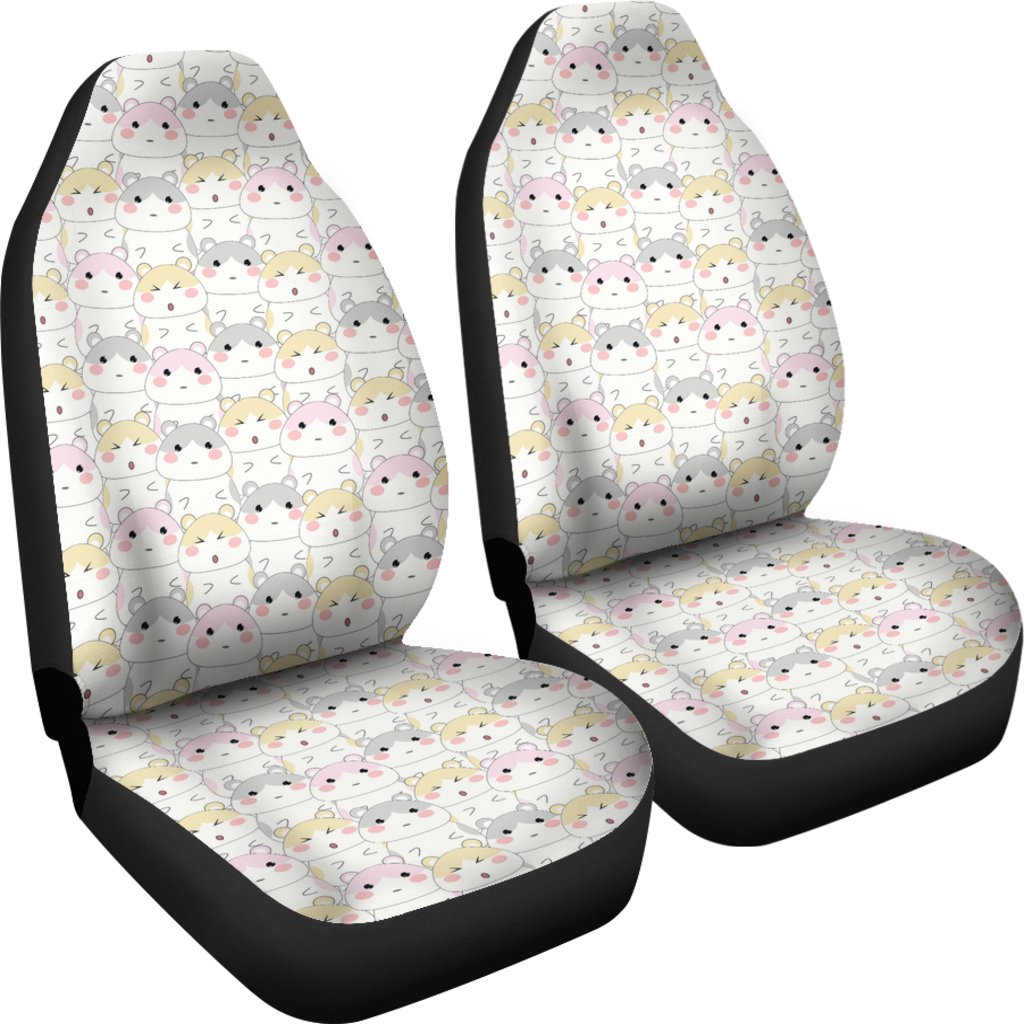 Cute Hamster Pattern Print Universal Fit Car Seat Cover-grizzshop
