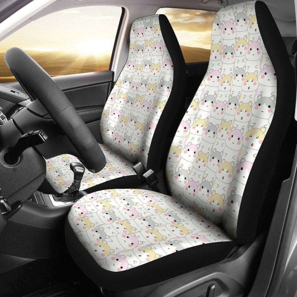 Cute Hamster Pattern Print Universal Fit Car Seat Cover-grizzshop