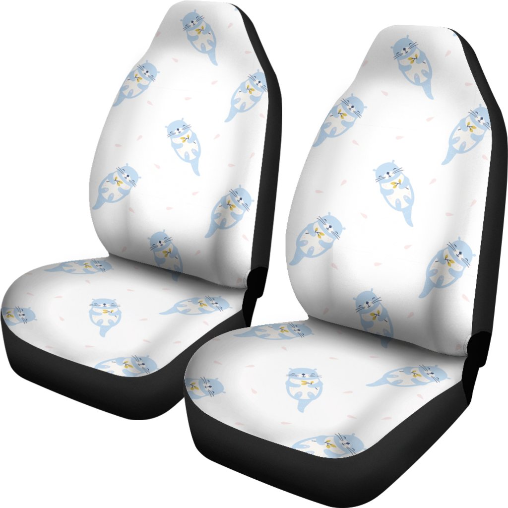 Cute Otter Pattern Print Universal Fit Car Seat Cover-grizzshop