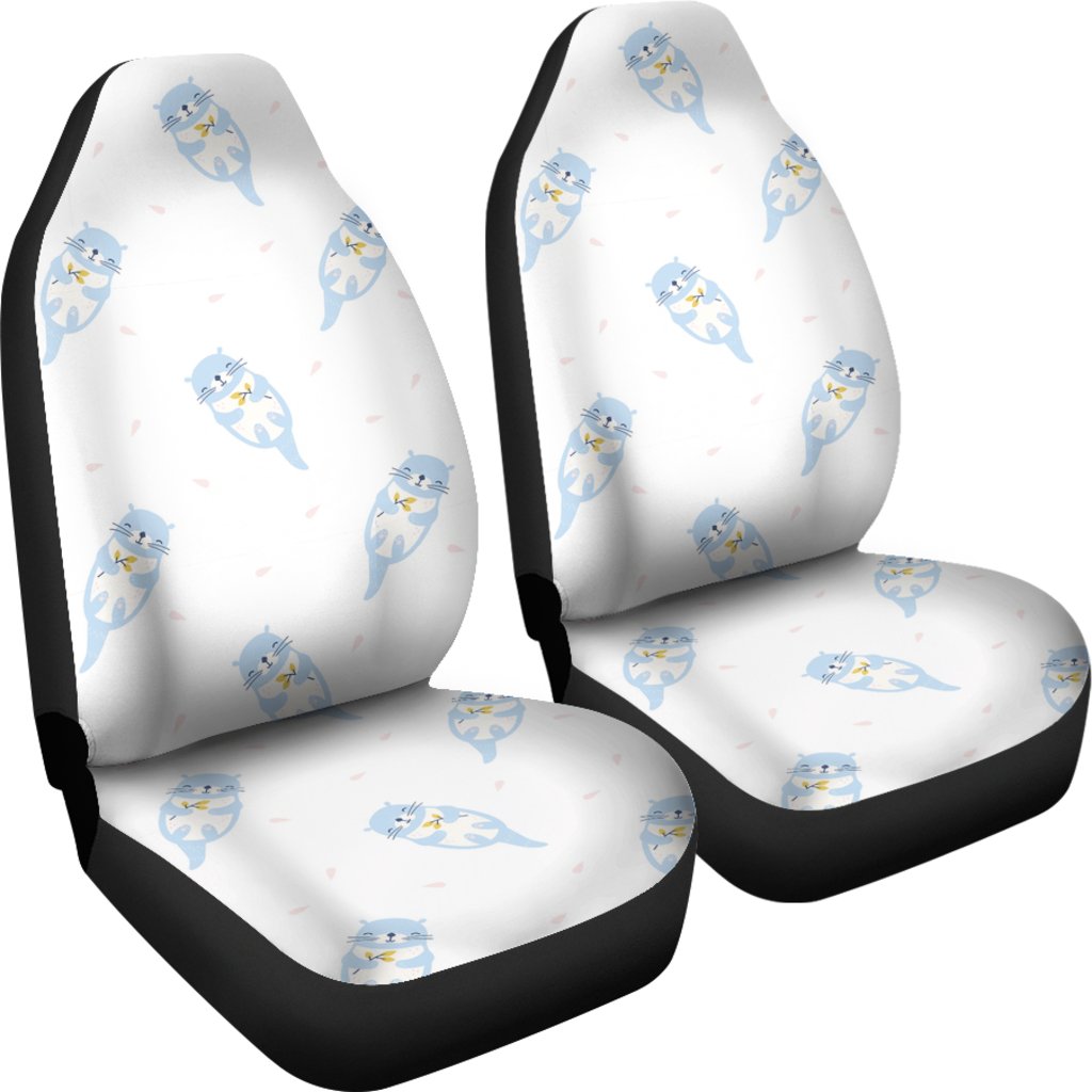 Cute Otter Pattern Print Universal Fit Car Seat Cover-grizzshop