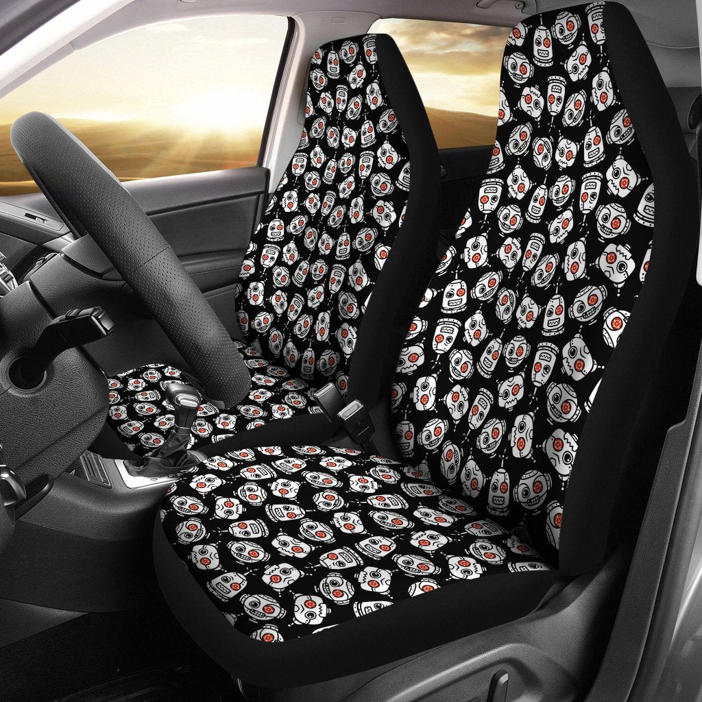 Cyborg Robot Print Pattern Universal Fit Car Seat Cover-grizzshop