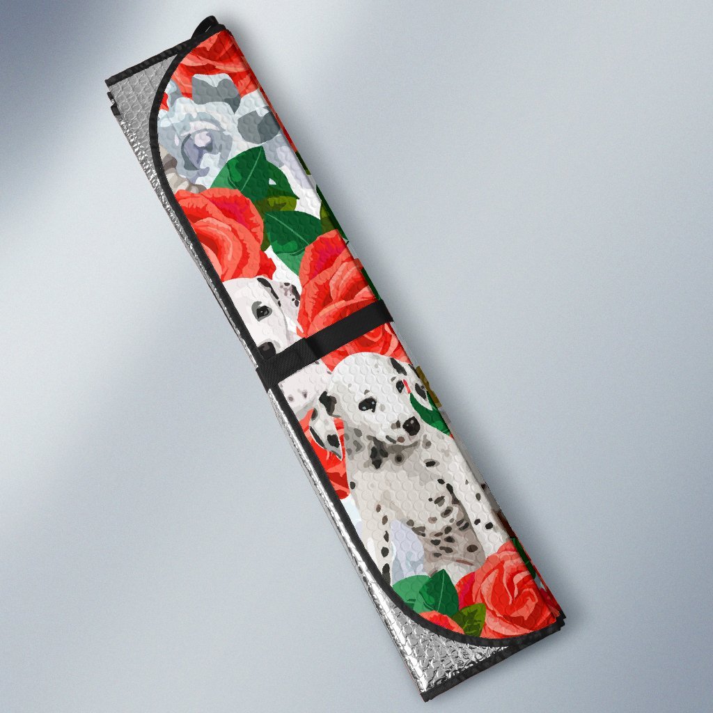 Dalmatian Dog Puppy Pattern Print Car Sun Shade-grizzshop