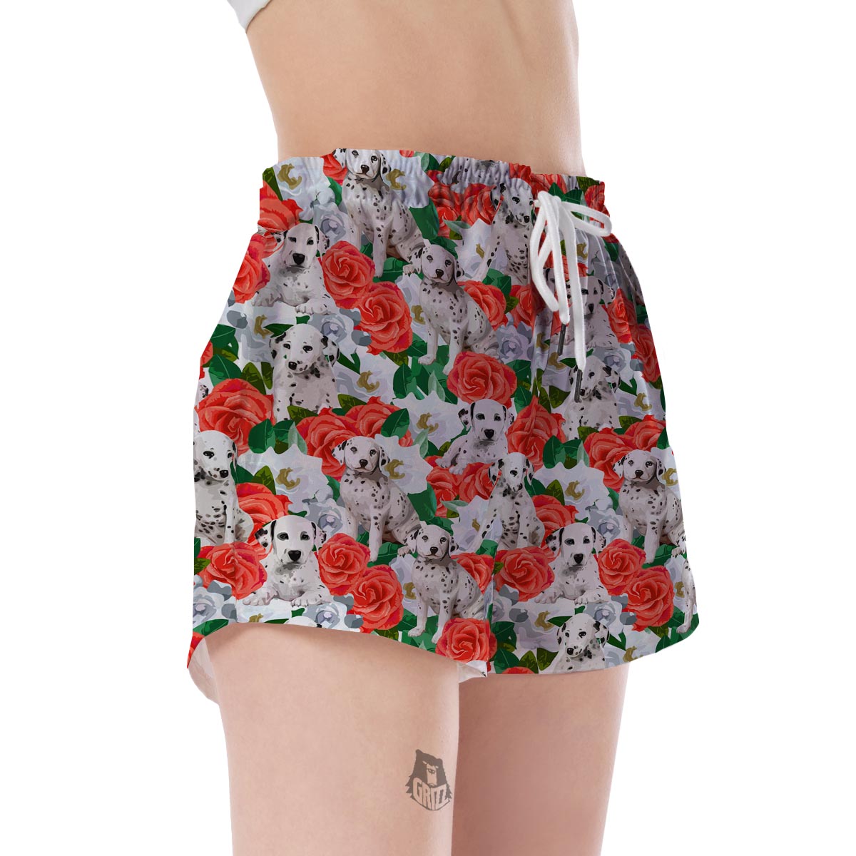 Dalmatian Dog Puppy Pattern Print Women's Shorts-grizzshop