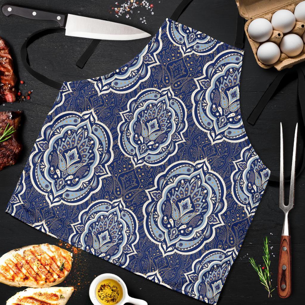 Damask Print Pattern Men's Apron-grizzshop