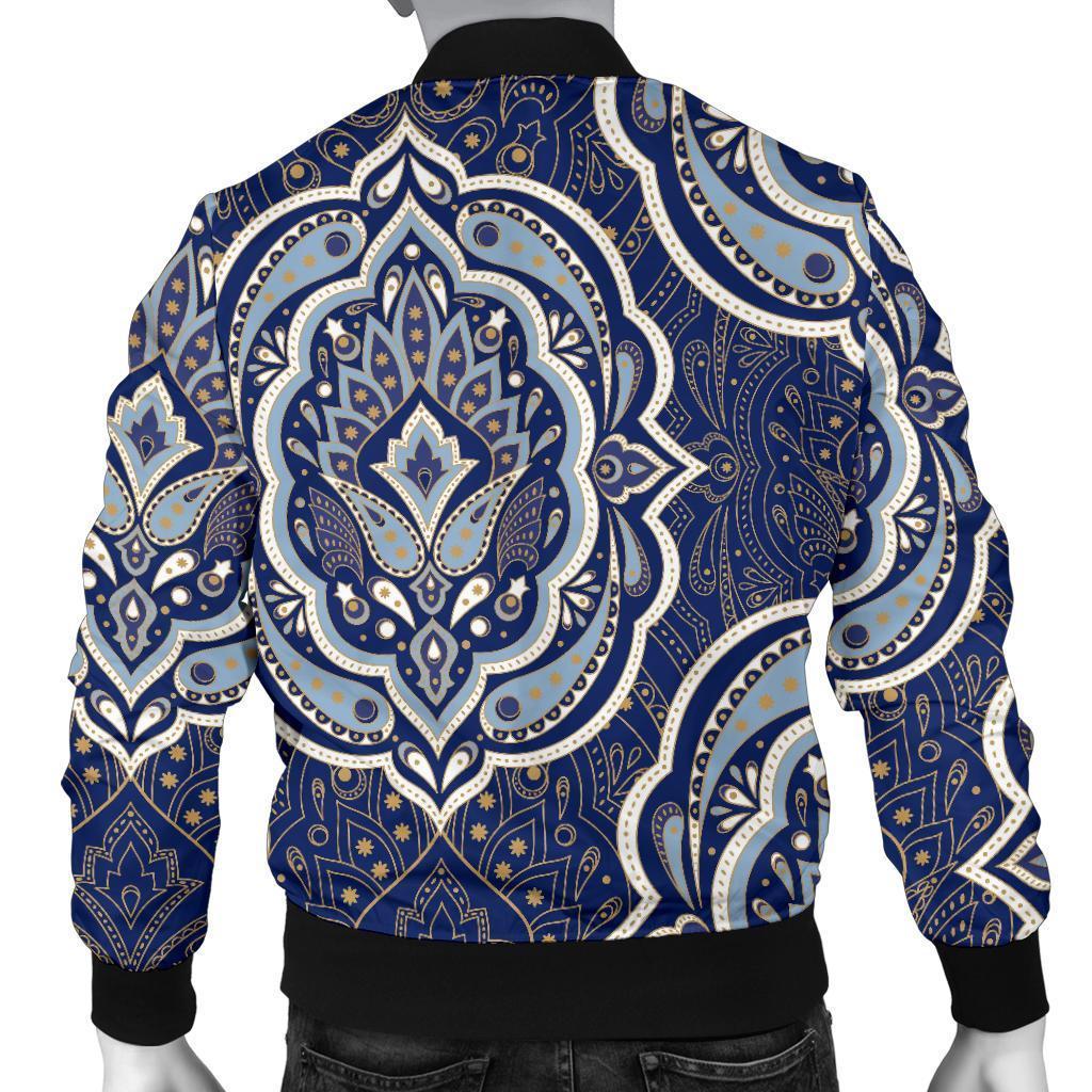 Damask Print Pattern Men's Bomber Jacket-grizzshop