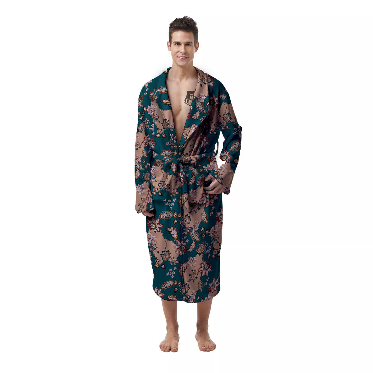 Tarot Pattern Print Men Long Robe