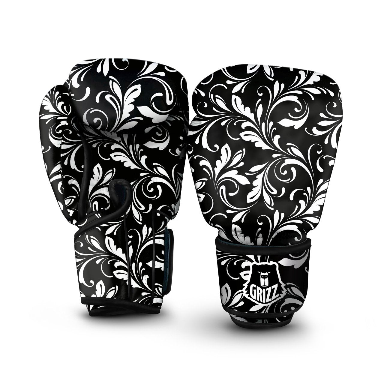 White Ghost Print Pattern Boxing Gloves