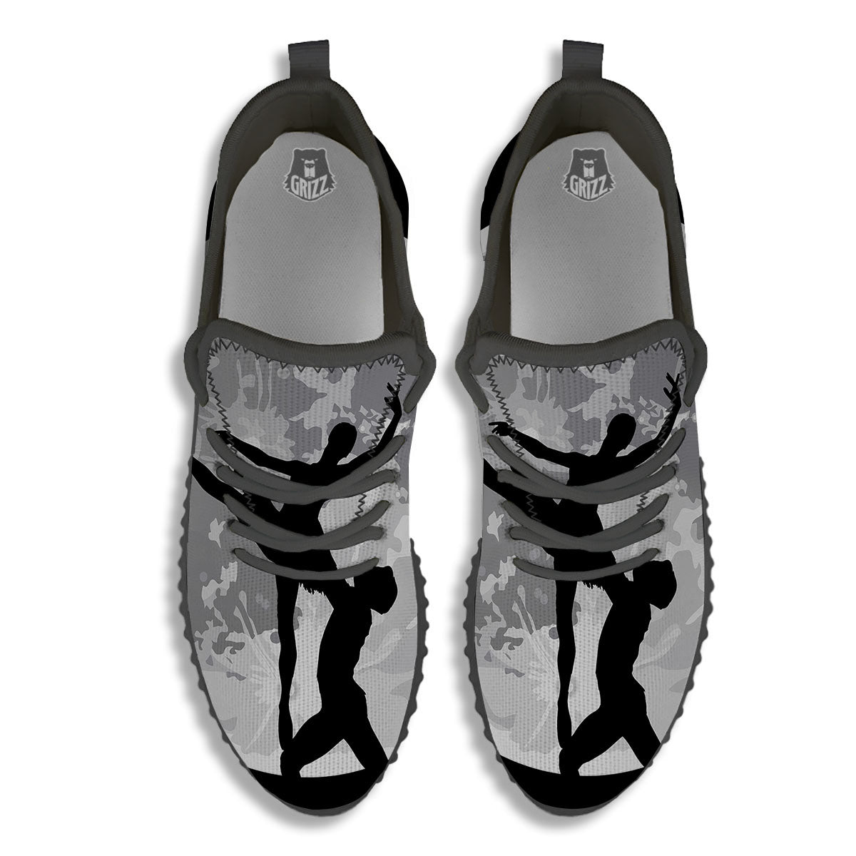 Dance Ballet On The Moon Night Print Black Walking Shoes-grizzshop
