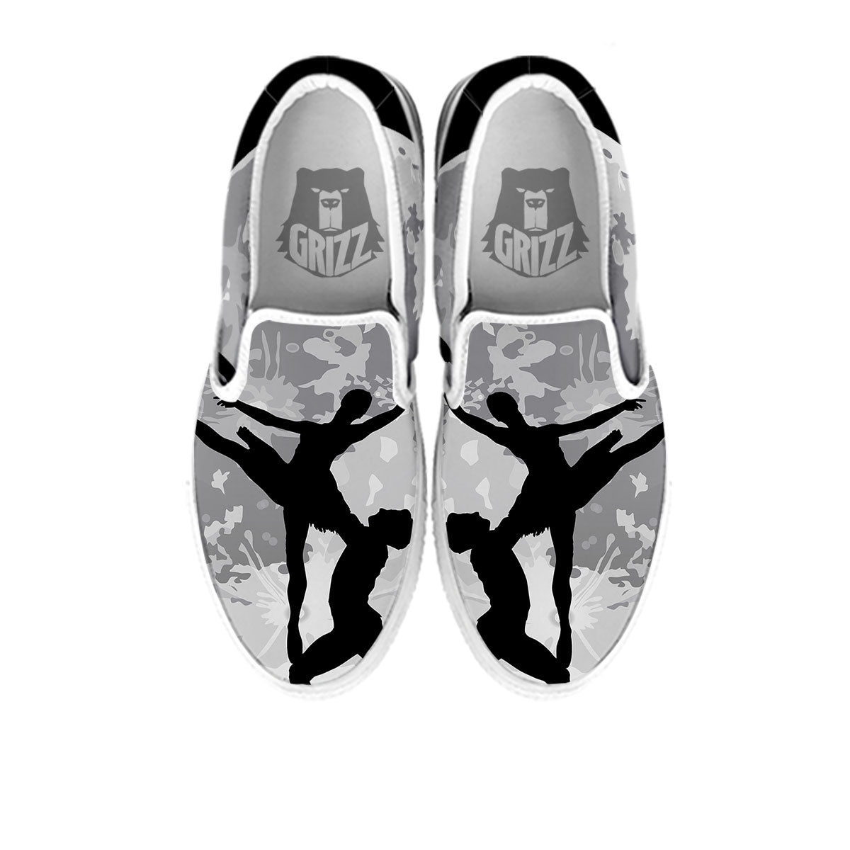 Dance Ballet On The Moon Night Print White Slip On Shoes-grizzshop