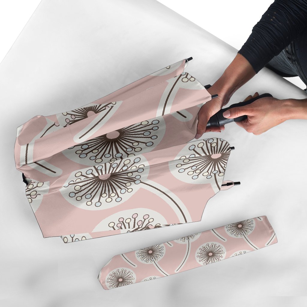 Dandelion Pattern Print Automatic Foldable Umbrella-grizzshop