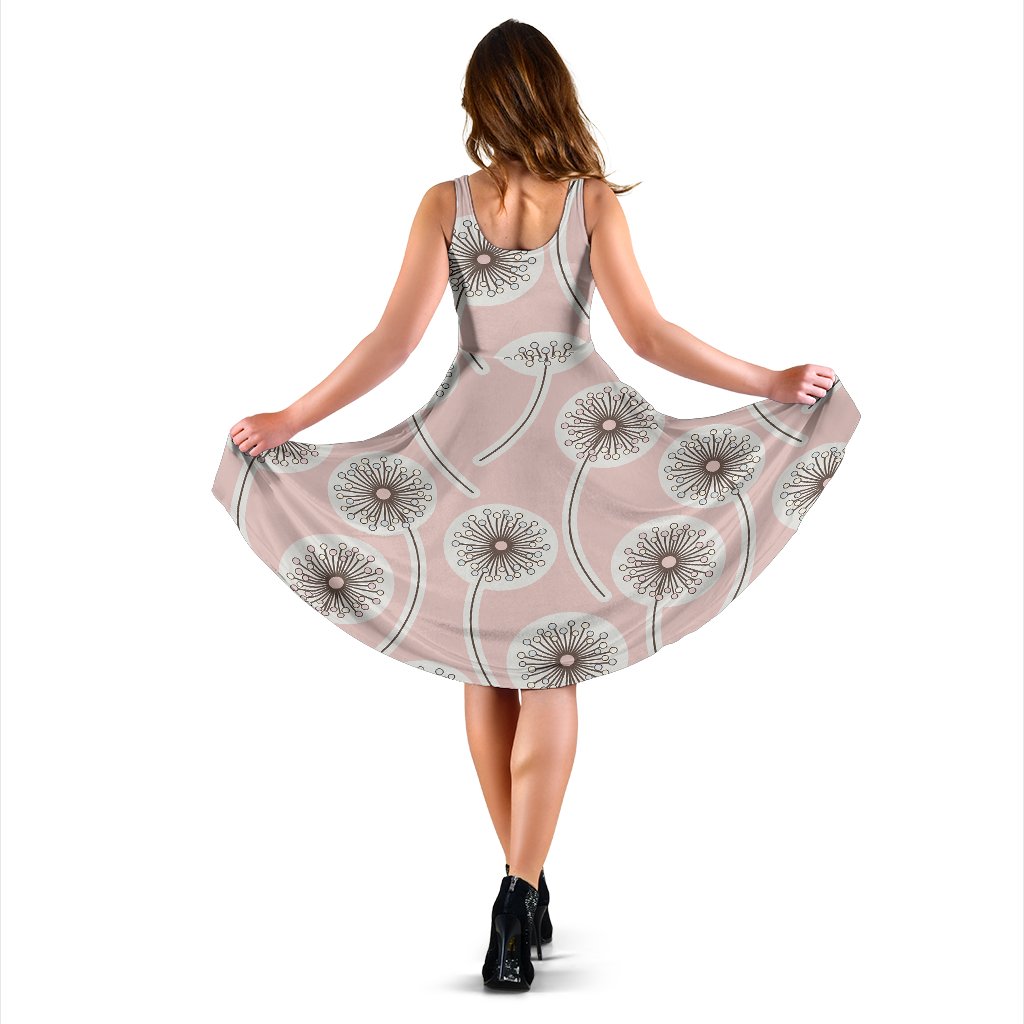 Dandelion Pattern Print Dress-grizzshop