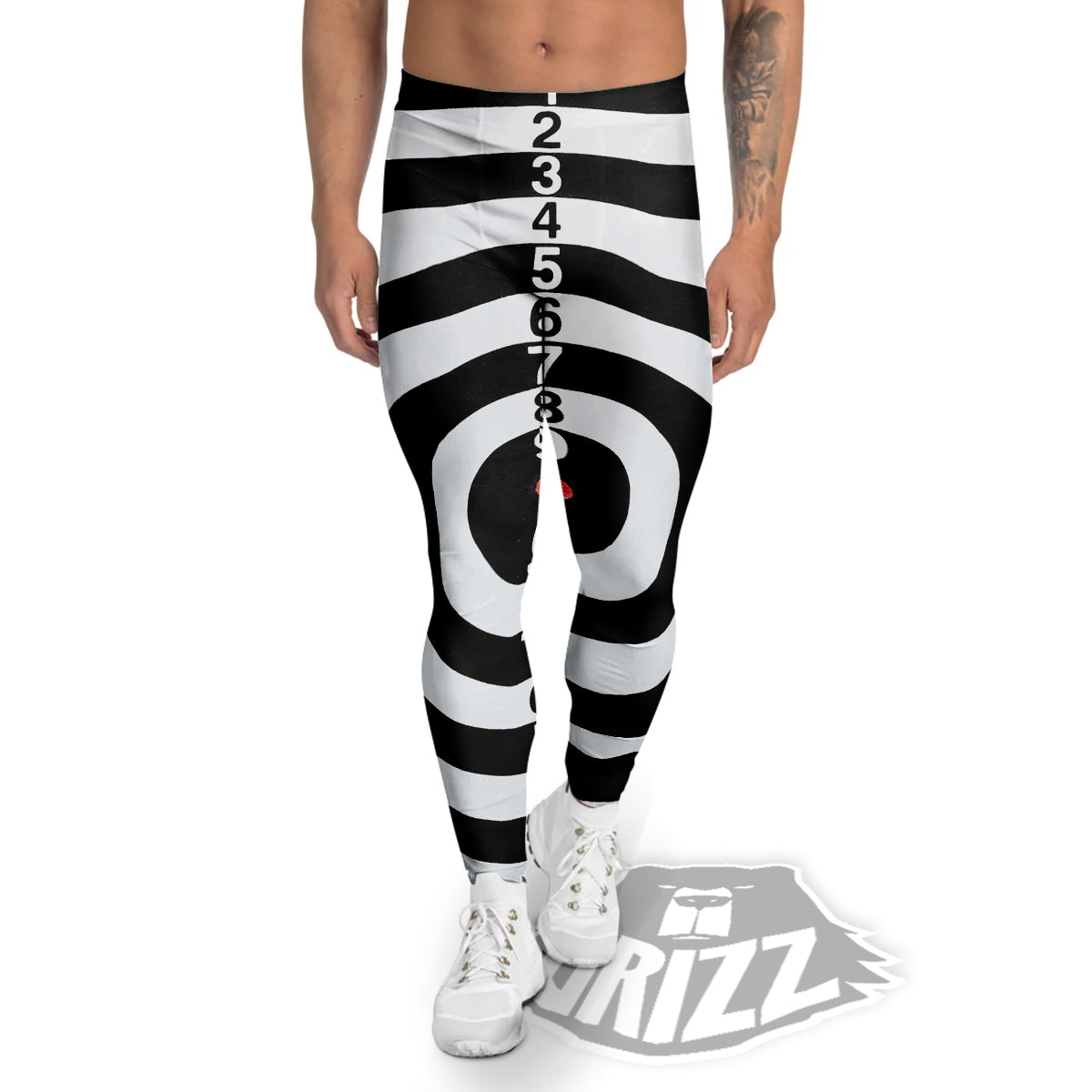 Dartboard Classic Print Men's Leggings-grizzshop