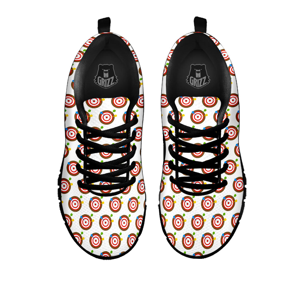 Dartboard Print Pattern Black Sneaker-grizzshop