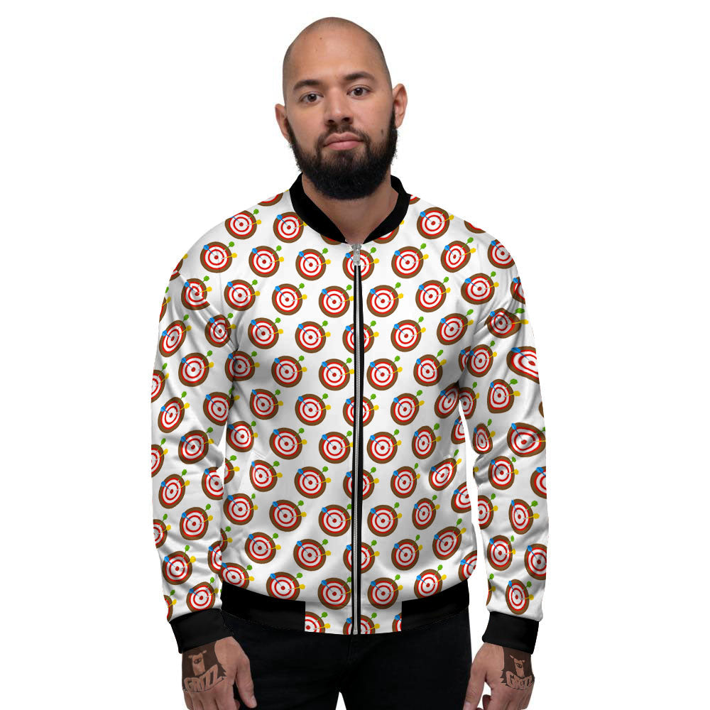 Dartboard Print Pattern Men's Bomber Jacket-grizzshop