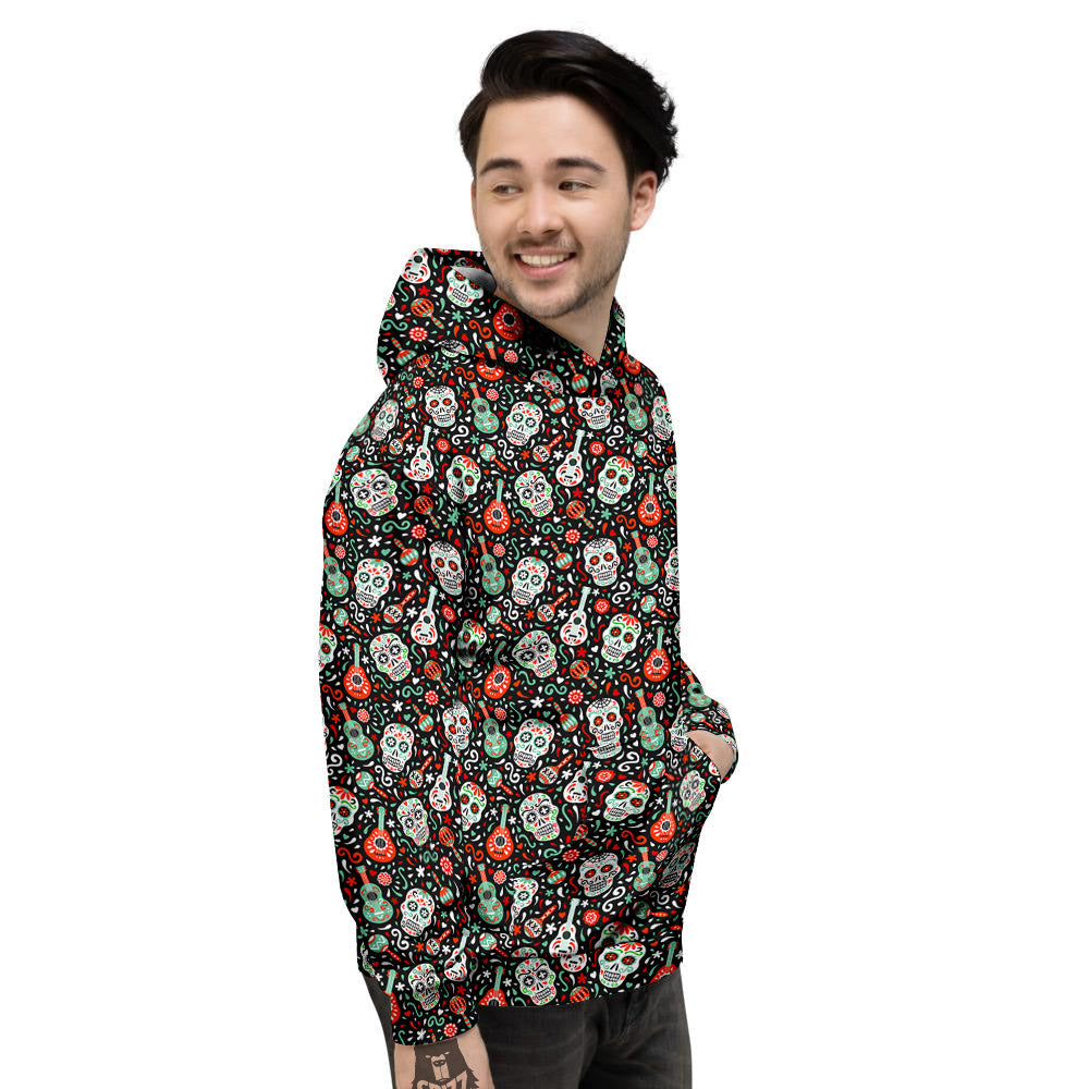 Day Of The Dead Calaveras Print Pattern Men's Hoodie-grizzshop