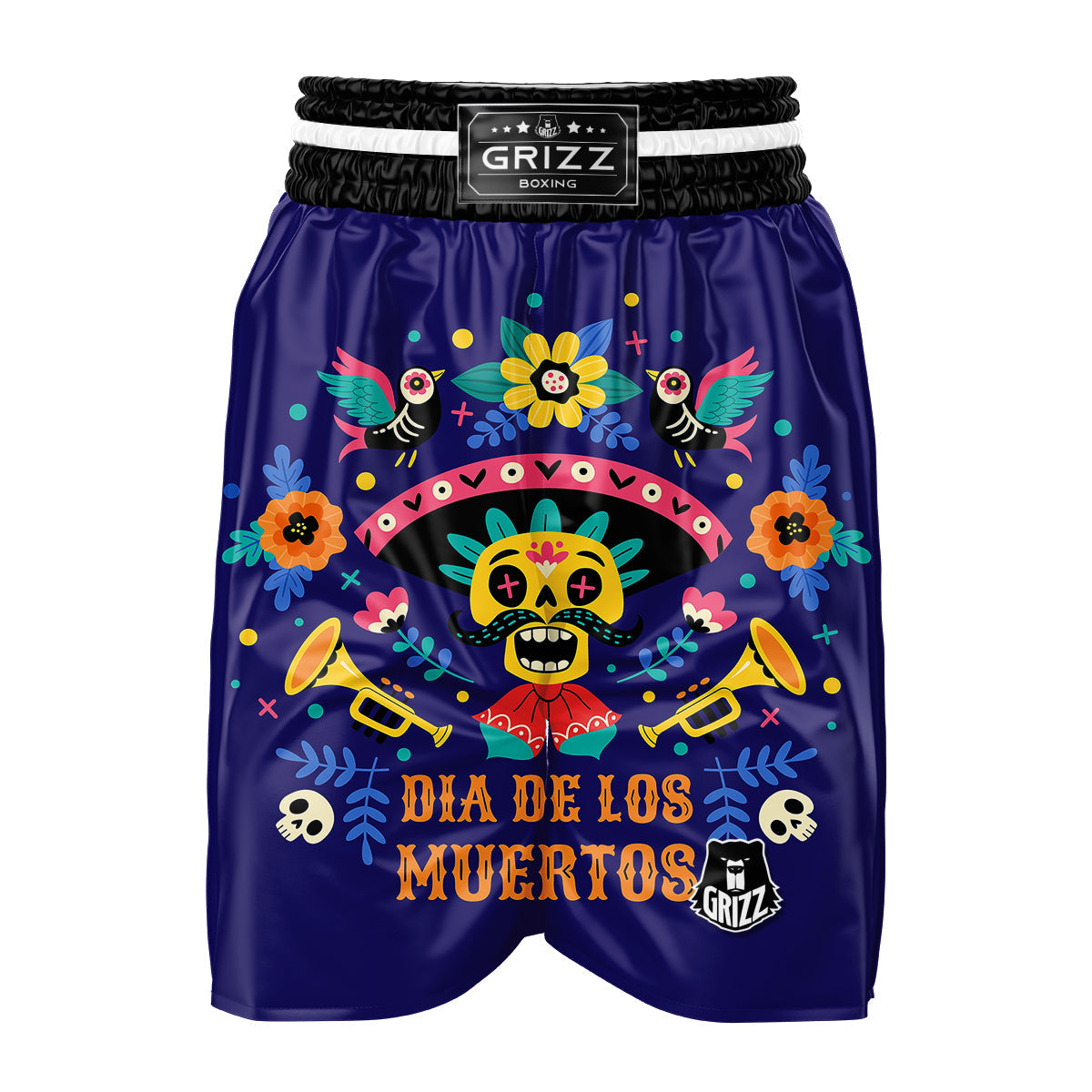 Day Of The Dead Cinco de Mayo Print Boxing Shorts-grizzshop