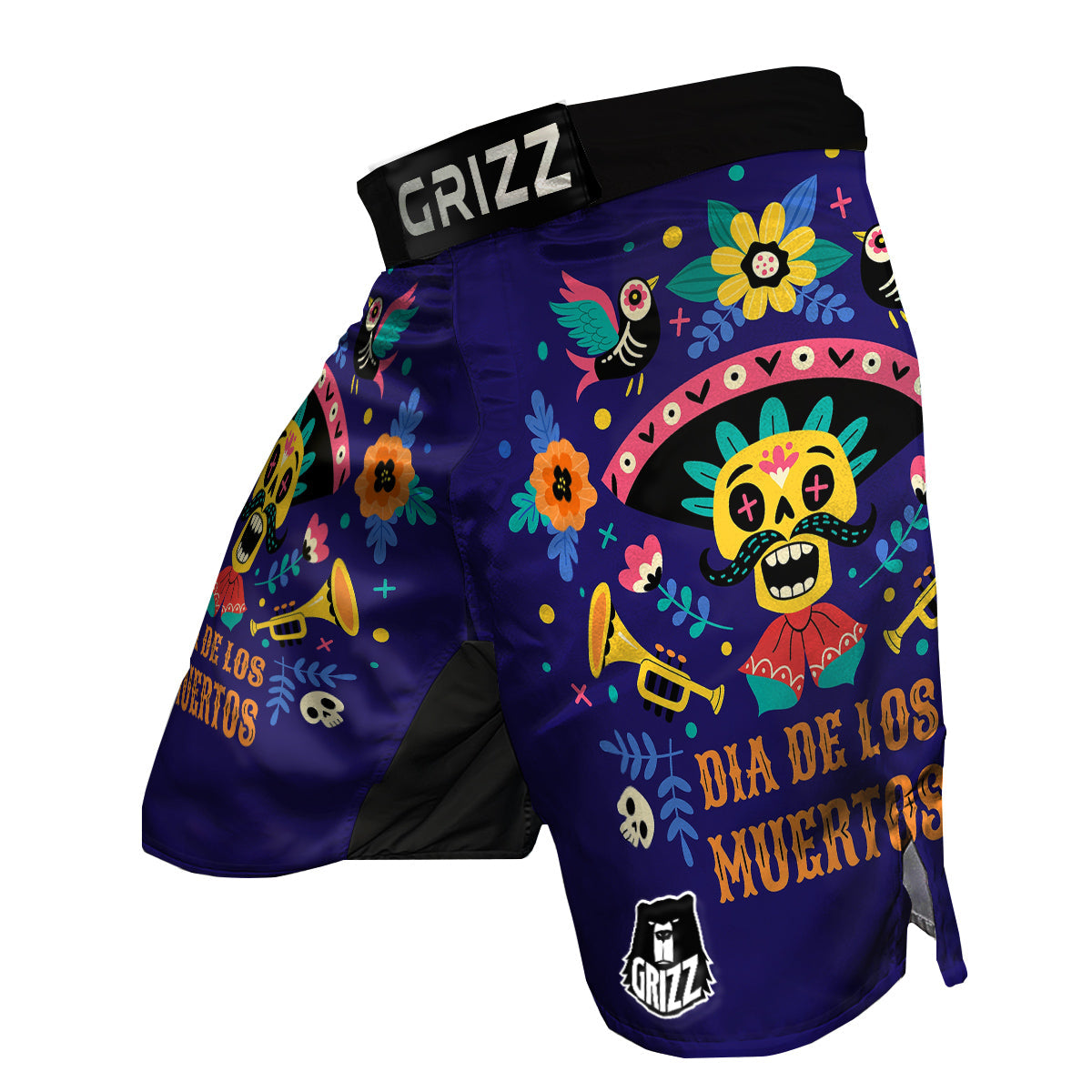 Day Of The Dead Cinco de Mayo Print MMA Shorts-grizzshop