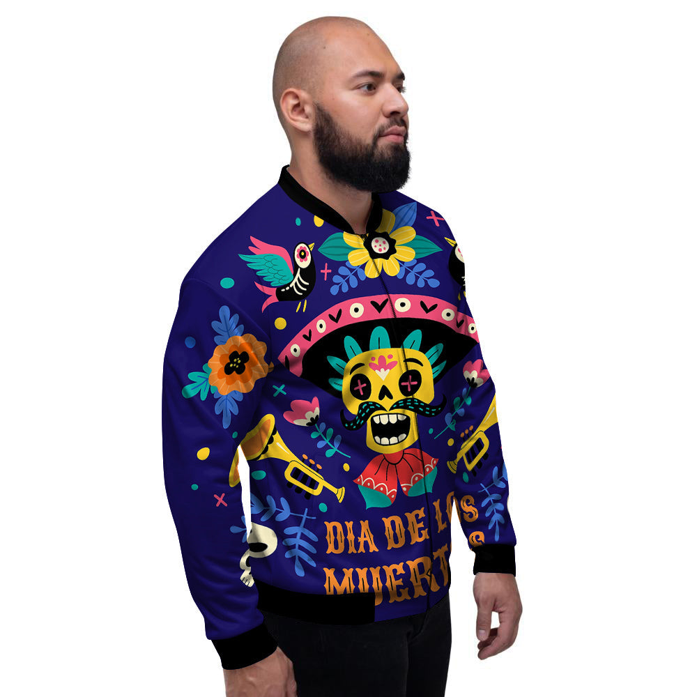 Day Of The Dead Cinco de Mayo Print Men's Bomber Jacket-grizzshop