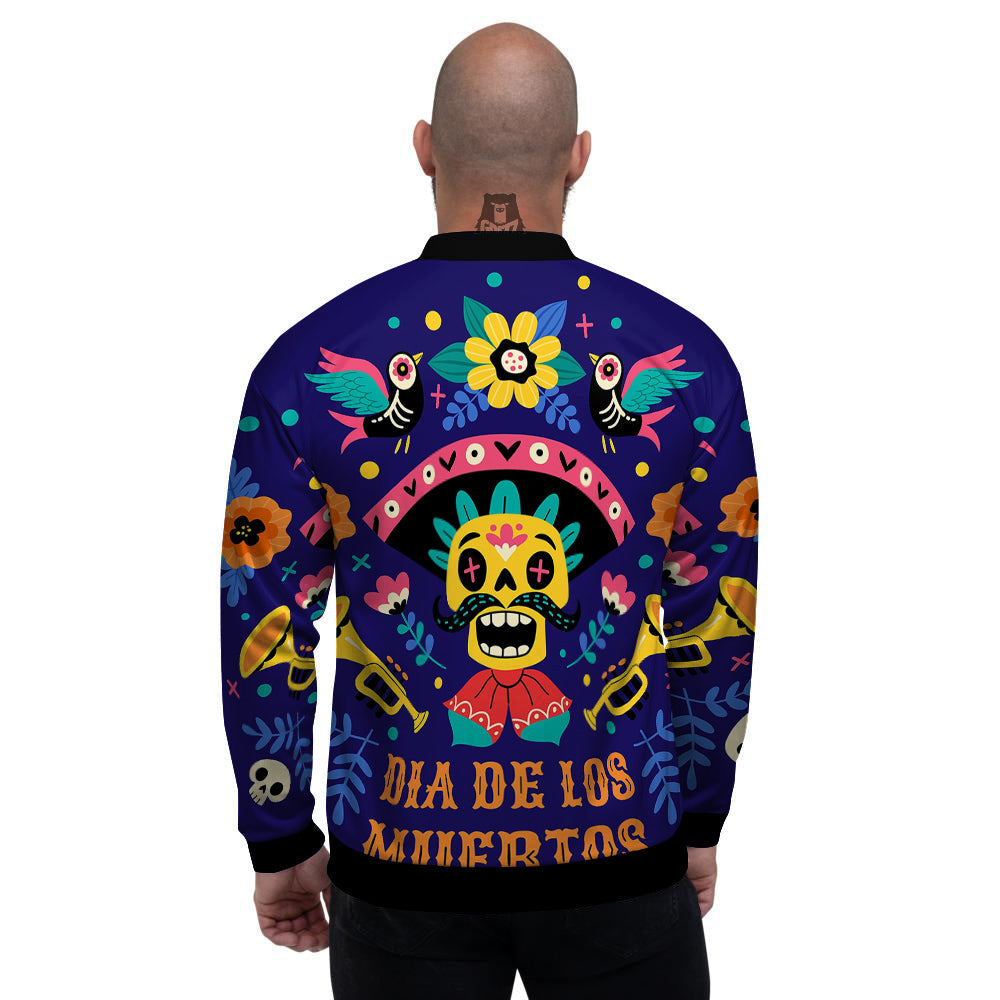 Day Of The Dead Cinco de Mayo Print Men's Bomber Jacket-grizzshop