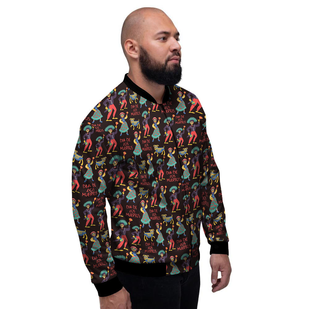 Day Of The Dead Dia De Los Muertos Print Pattern Men's Bomber Jacket-grizzshop
