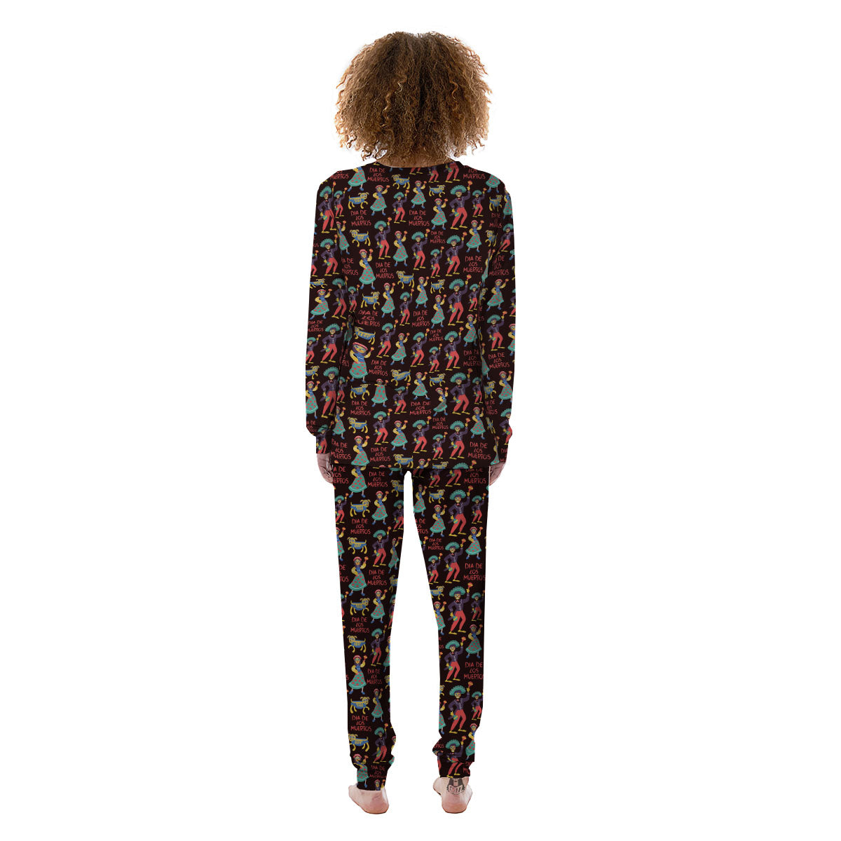 Day Of The Dead Dia De Los Muertos Print Pattern Women's Pajamas-grizzshop